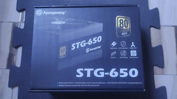 Fonte Apexgaming Power Supply, 650W, 80 Plus Gold, PFC Ativo, Preto - STG-650