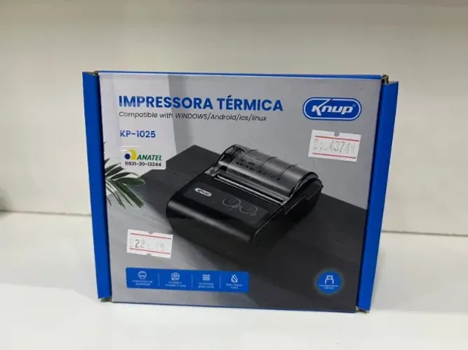 Mini Impressora Térmica Bluetooth Cupom Pedido Ifood Qr Code Knup KP-1025 Loja Coimbra