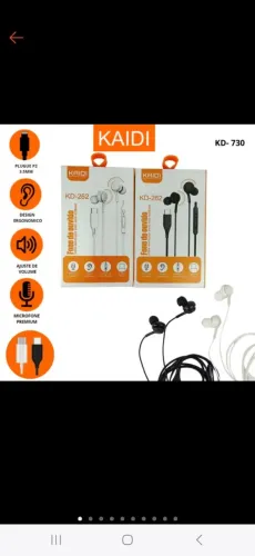 Fone de Ouvido com Microfone Tipo C - Kaidi - H'Maston - A'Gold