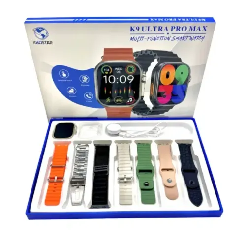 Smartwatch K9 Ultra Pro Max Serie 10 49mm com 7 Pulseiras IP67 NFC E GPS promoção