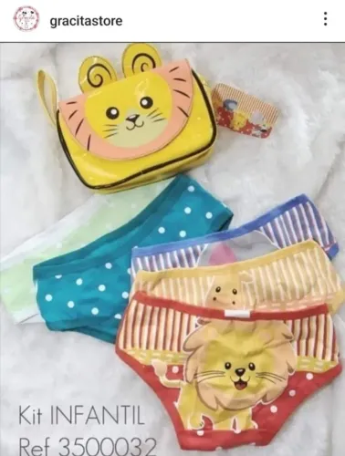Oferta Exclusiva Kit com 5 Calcinhas Animais -
