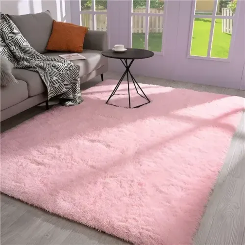 Tapete Rosa Bebê Felpudo 1,00x1,50