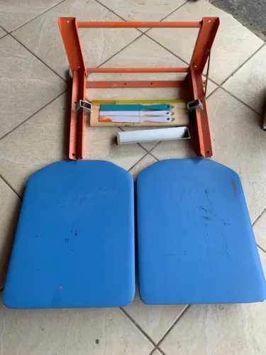 Kit Serigrafia (Berço duplo, calha, espatulas e rodos) PRA SAIR AGORA