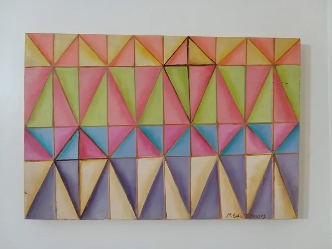 Quadro Abstrato Geométrico - Arte Moderna para sua Casa tamanho 40x60 