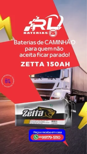 Bateria Zetta 150AH para Caminhão - RL Baterias