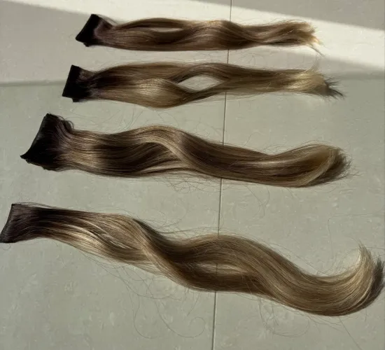 Aplique de cabelo/ Megahair natural de fitas - loiro