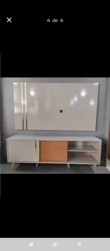 Painel de TV com Rack Moderno