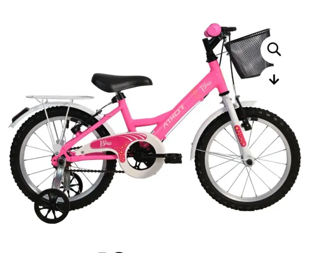 Bicicleta rosa infantil