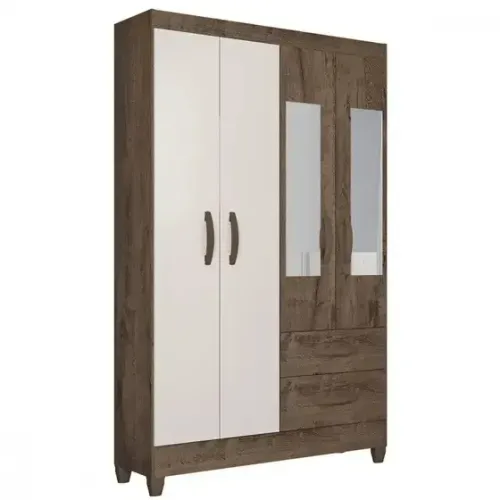 Guarda Roupa 4 Portas 2 Gavetas Espelho Novo Varios Modelos