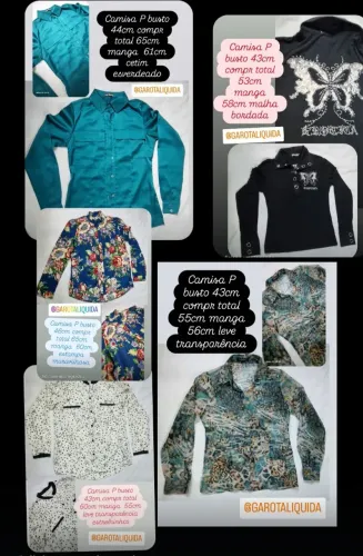 Camisa feminina P varios modelos