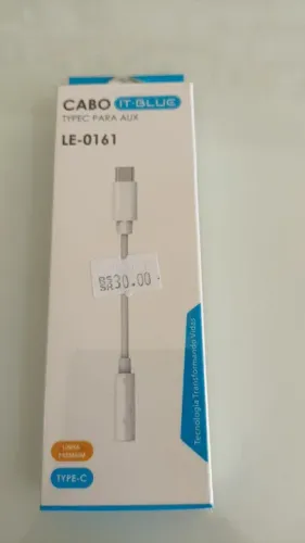cabo adaptador tipo c p2  novo 