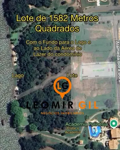 LOTE RES.POLINÉSIA C/ FUNDO PARA O LAGO EXCLUSIVIDADE.
