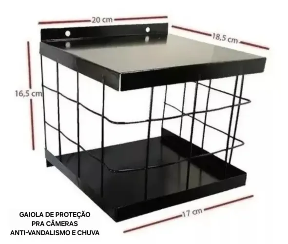 Gaiola de Proteção para Câmeras - Anti-Vandalismo e Chuva