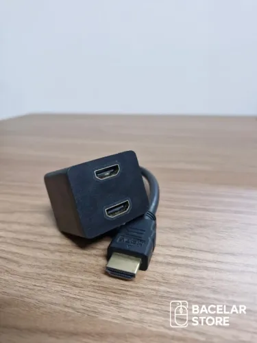 Cabo HDMI Splitter 1 Macho para 2 Fêmea - Divisor / Duplicador de Sinal