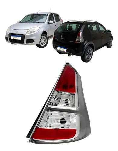 Lanterna Direita Renault Sandero 2012 A 2014 Borda Cinza 