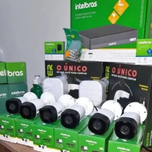 Camera de segurança, cerca elétrica, alarme, motor de portão 