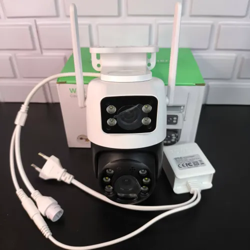 CÂMERA DUPLA WI-FI A PROVA D'ÁGUA 