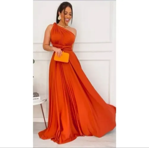 Vestido mutiforma madrinha  terracota TAM U