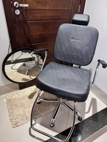 Kit Salão: Cadeira Reclínavel + Espelho Grande - Excelente Estado!