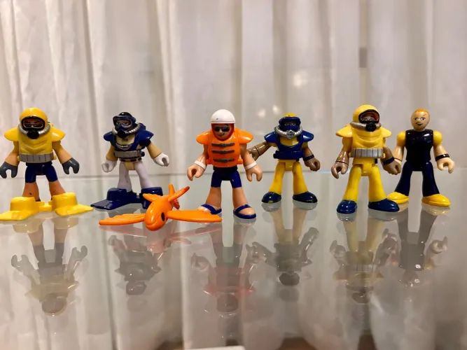 Bonecos imaginext mergulho 