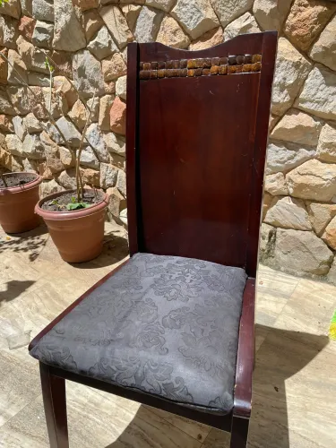 Jogo de 6 cadeiras madeira maciça luxo 