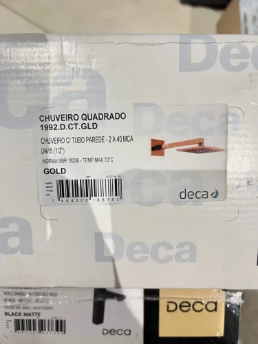 Chuveiro Quadrado Deca Gold 1992 d.ct.gld
