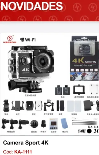 CÂMERA SPORT 4K-KA-1111