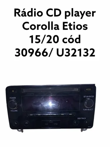 Rádio Corolla Etios 15/20 Cód 30966/ U32132