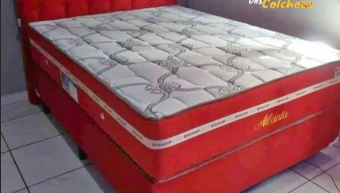 Cama Box Casal com Colchão Ortopédico