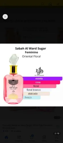 Sabah Al Ward sugar feminino árabe perfume