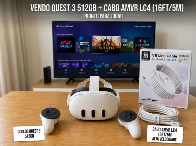 oculos quest 3 512gb com cabo link amvr lc4