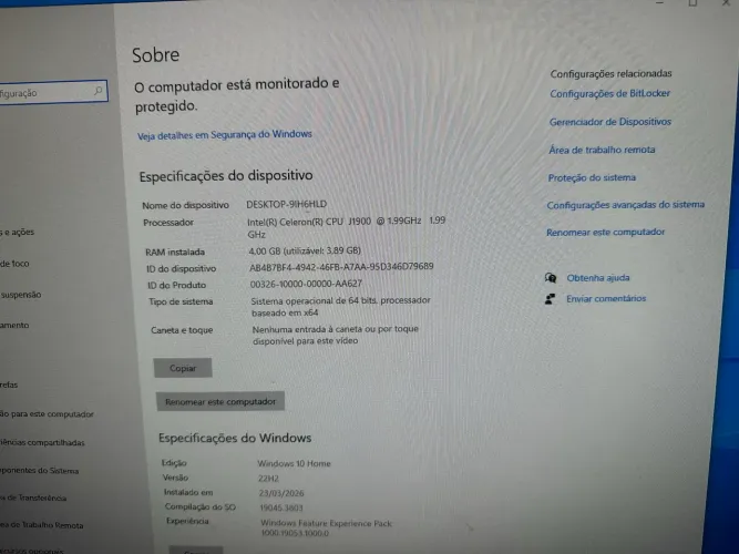 Computador PDV Positivo - Celeron 2.0 - 4gb ddr3 e 500gb hd