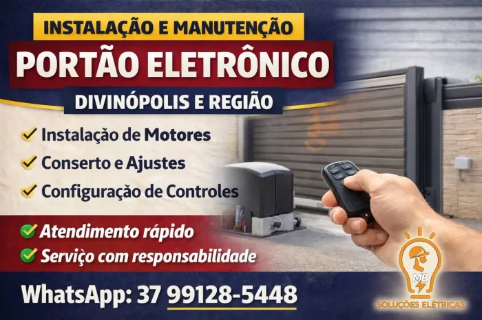 Instalação e Manutenção de Portão Eletrônico | Divinópolis 35500543