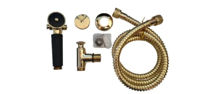 Kit Ducha Manual KDT Dourado e Preto - Itens Faltando no Conjunto