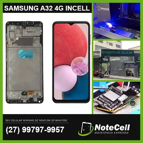 Tela Display Para Samsung A32 4G Incell C/A - Instalação Expressa Em 30 Minutos!