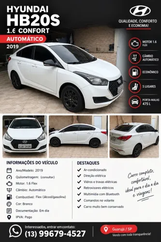 Hyundai HB20S C.style/c.plus1.6 Flex 16V Aut. 4P 2019