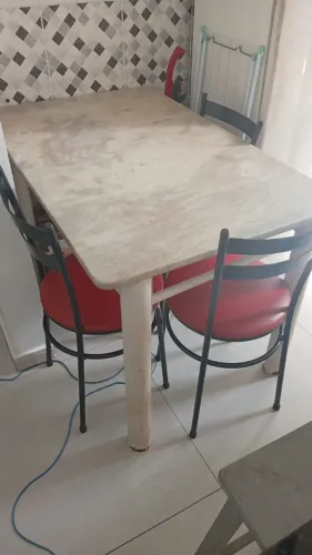 conjunto mesa de jantar de marmore