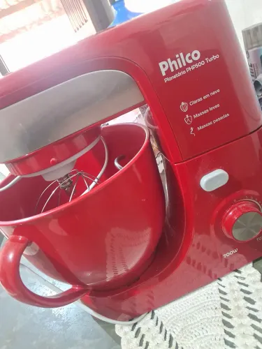 Batedeira Planetária Philco PHP500 Turbo Vermelha