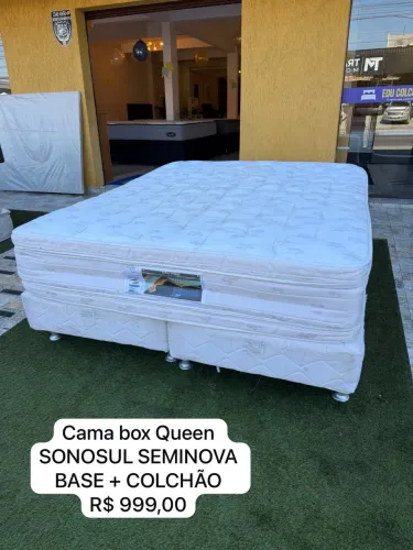 Cama box Queen SONOSUL SEMINOVA - ENTREGO
