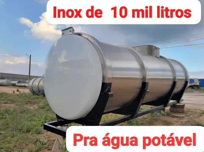 Tanque pipa inox de 10 mil litros água potável  pra  caminhão toco 