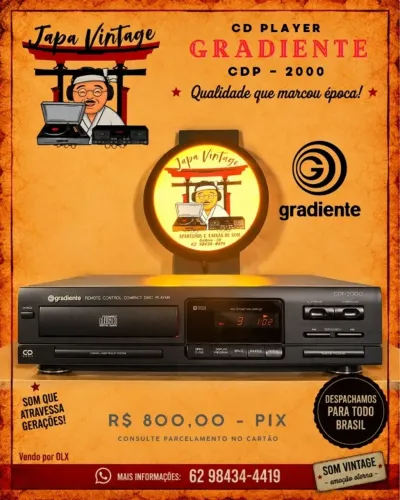 CD Player Gradiente CDP-2000 (Sem controle)