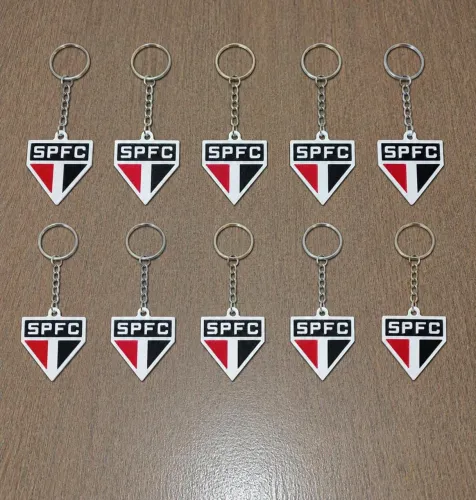 Kit 10 Chaveiros do São Paulo FC Atacado Feitos em 3D