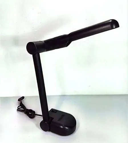 Luminaria mesa articulada 110v antiga vintage retro preto (usado)