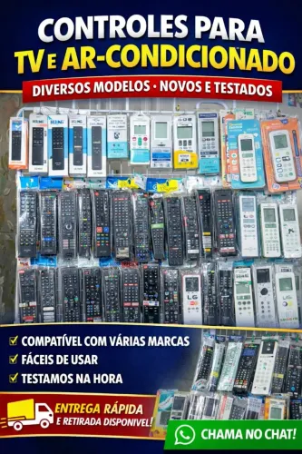 Controle para TV e controlar Condicionado Novos Diversos Modelos (Loja fisica)