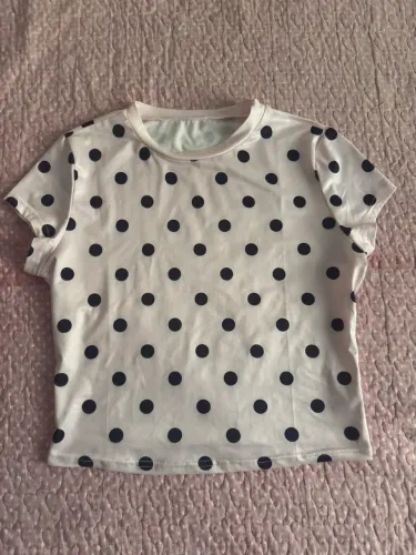 Vendo cropped Rosa polka dots