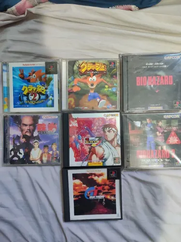 Lote jogos PS1 originais completos Japonês 