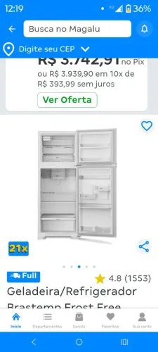 Vendo geladeira nova, 8 meses de usada ! Tudo funcionado sem nenhuma marca de uso !!
