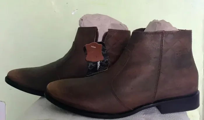 Bota Coturno Luna Couro Havana Destroyer Perlatto Feminino - LUN671-D1006