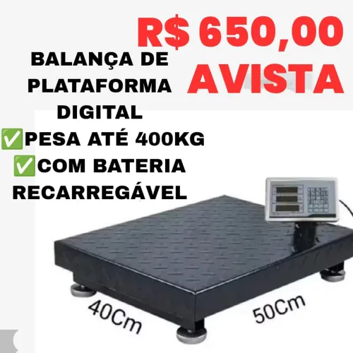 Balança de plataforma 400kg nova com garantia