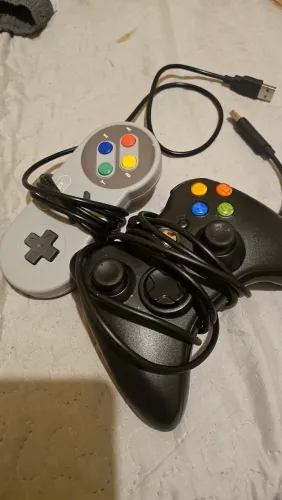 Controle Xbox 360 generico + super nintendo usb